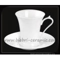 plain white color decal logo design printable vintage cups and saucers porcelain 220cc mainly